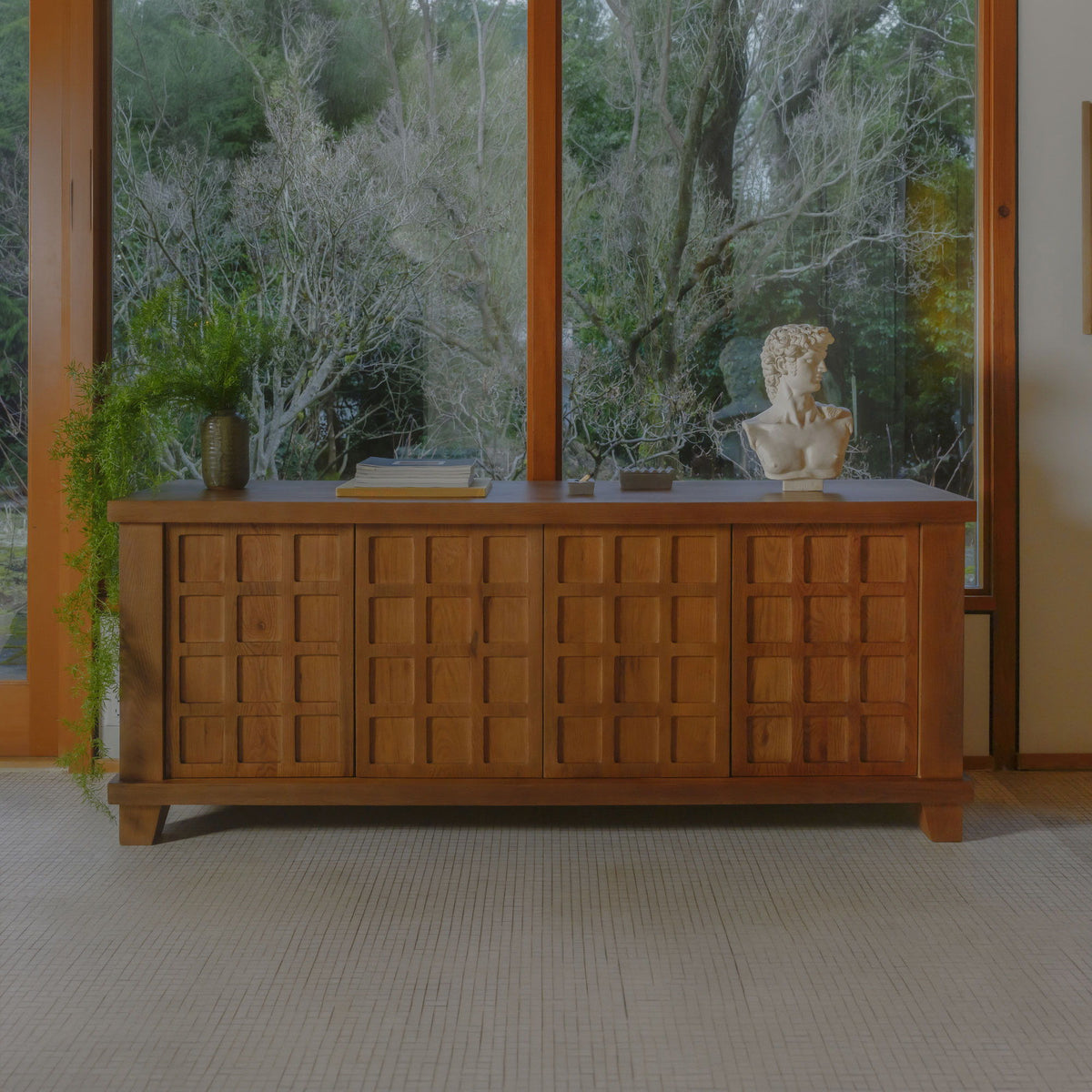 Enya - Sideboard - Red / Oak
