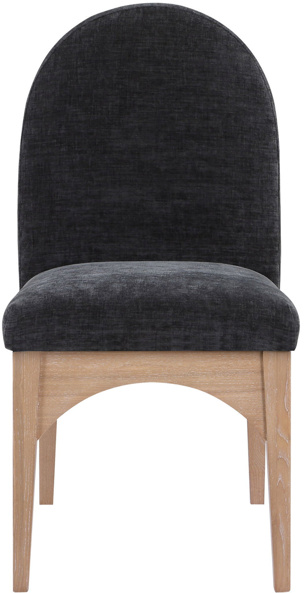 Waldorf - Chenille Dining Side Chair With Natural Legs