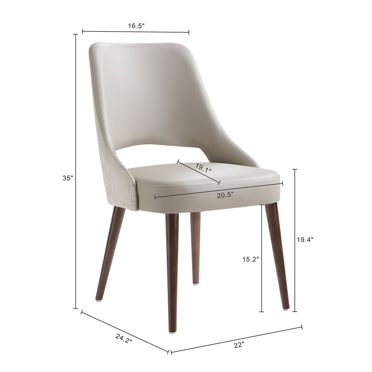 Manhattan Liora - Wood Upholstered Side Chair (Set of 2)