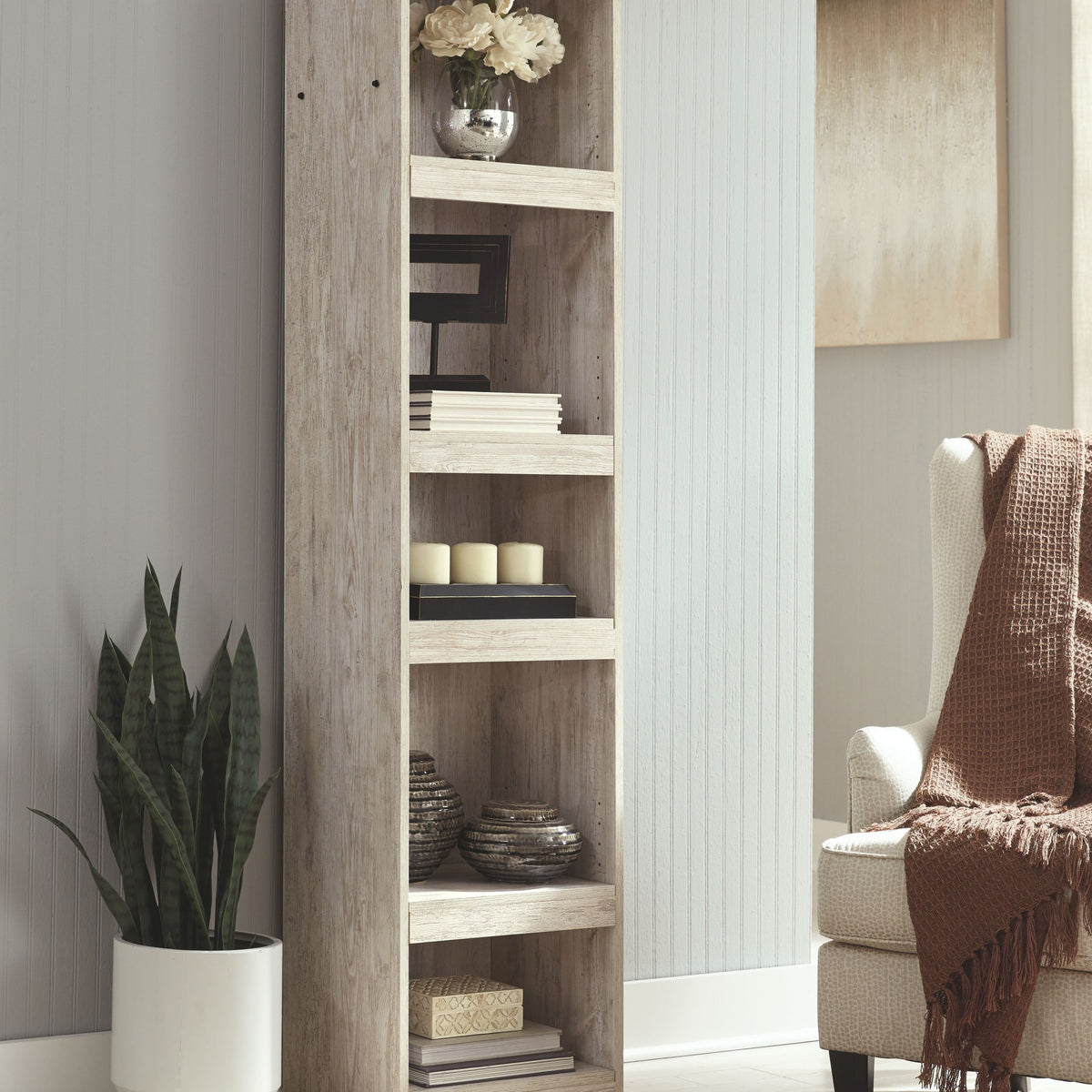 Willowton - Whitewash - Pier - 4 Shelves