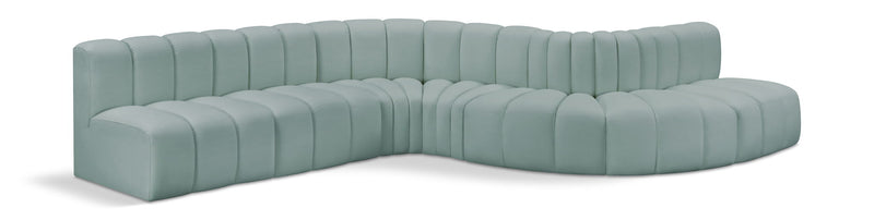 Arc - Faux Leather 7 Piece Modular Sofa