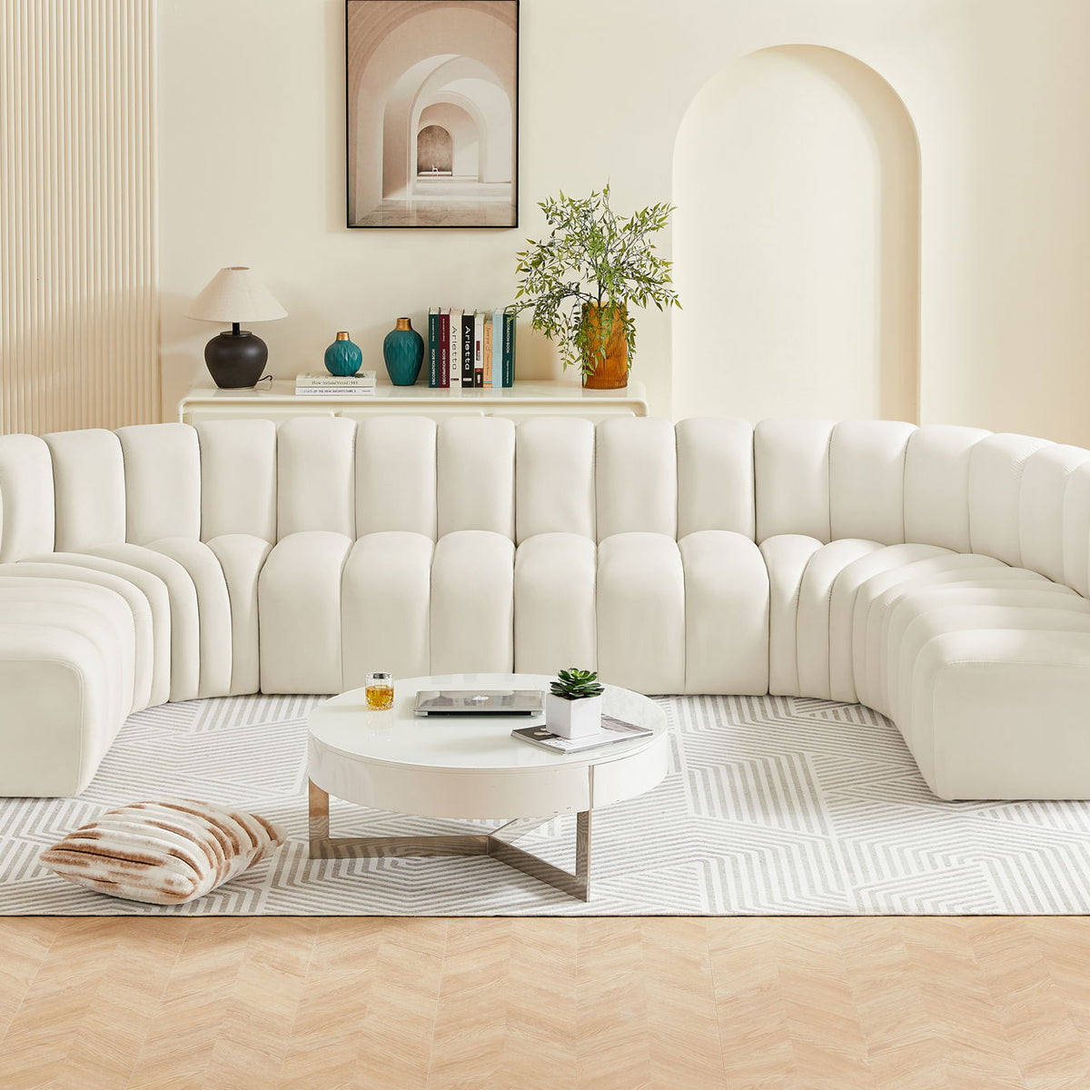 Arc - Velvet Modular U-Shaped Sectional