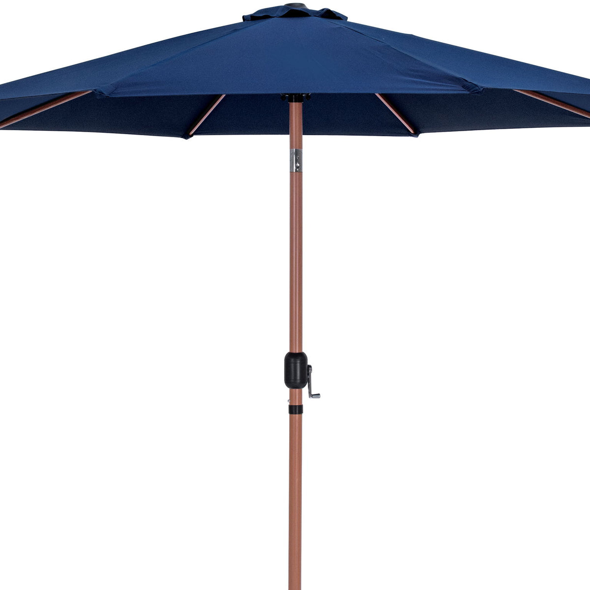 Fiji - Aluminum Patio Umbrella With Square Black And Teak Base