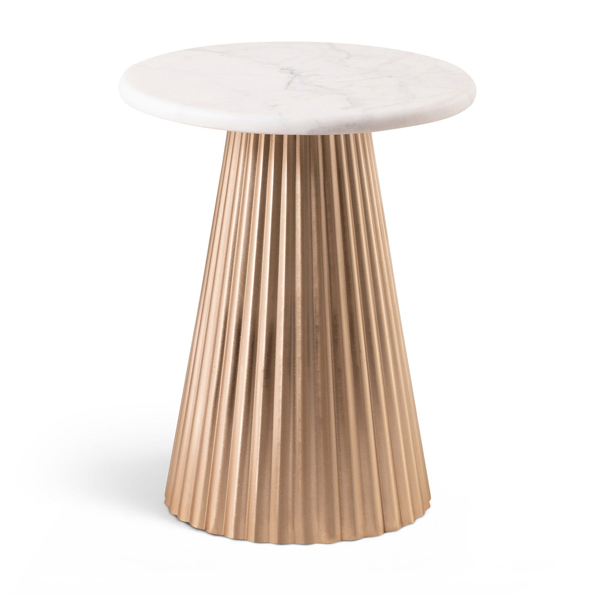 Cindra - Genuine Marble Top And Iron Base Table