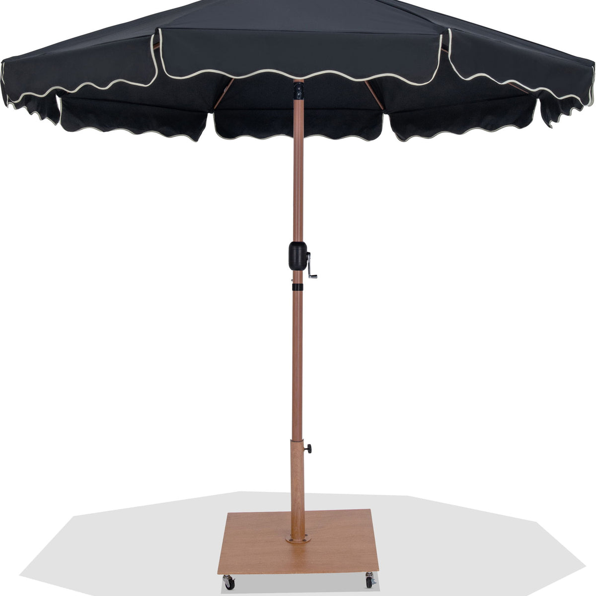 Amalfi - Aluminum Patio Umbrella - Light Brown Base / Light Brown Pole
