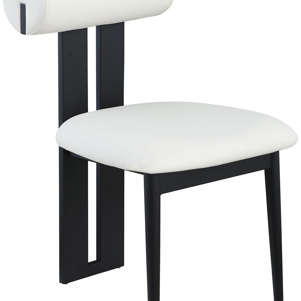 Dario - Faux Leather Dining Chair With Black Frame (Set of 2)