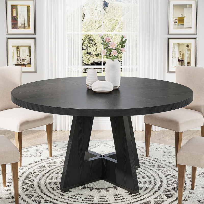 Round Dining Cross Base Kitchen Table