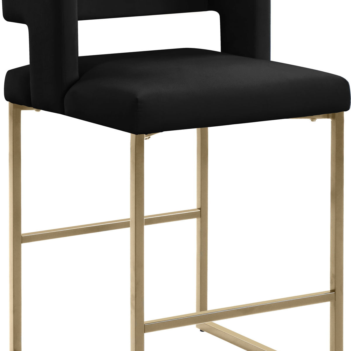 Caleb - Counter Stool with Gold Legs (Set of 2)