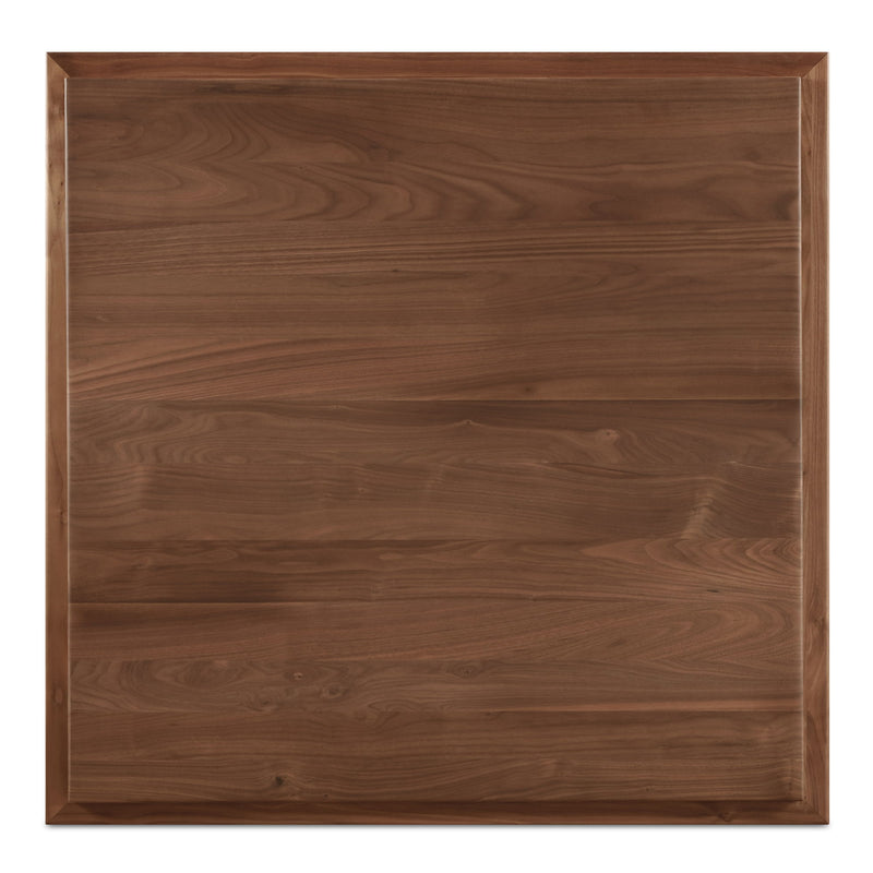 Walnut bar table tabletop, smooth square wood grain surface