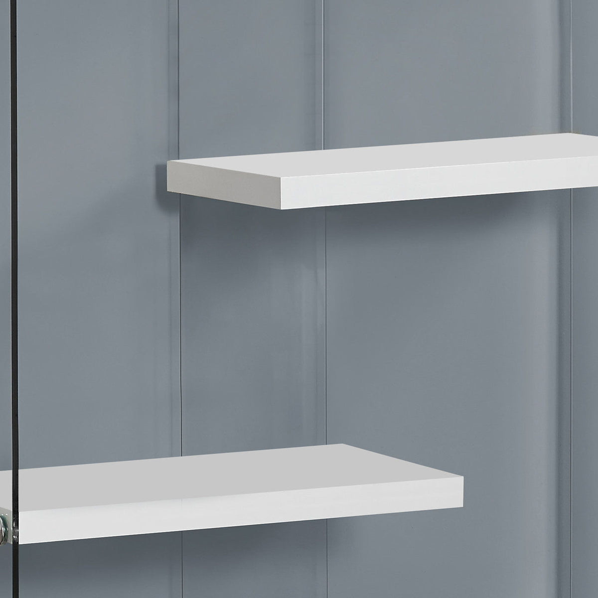 Bookshelf, Bookcase, Etagere, 5 Tier, Office, Glossy Contemporary & Modern - White