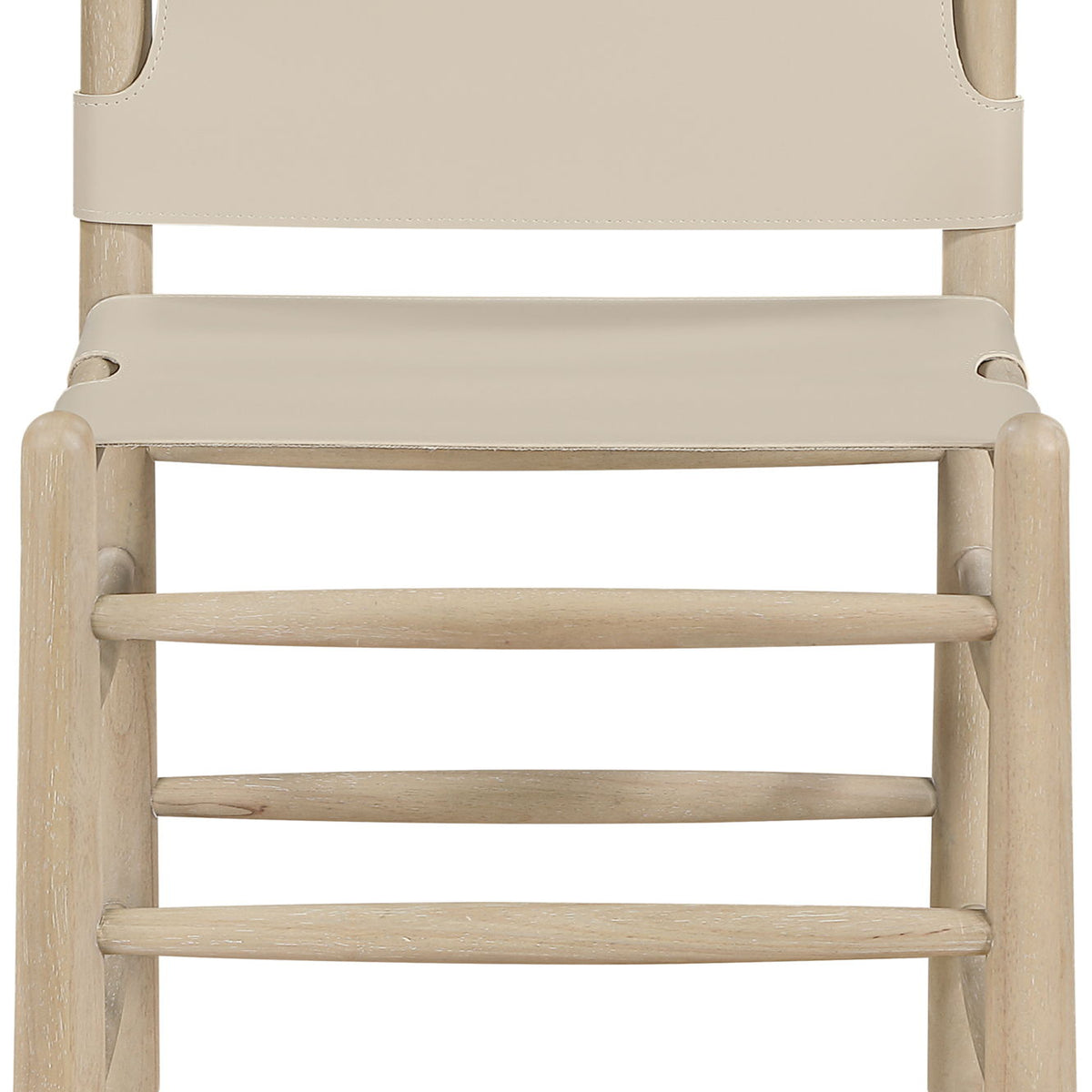Santos - Vegan Leather Upholstered Dining Chair With Stained Natural Base (Set of 2)