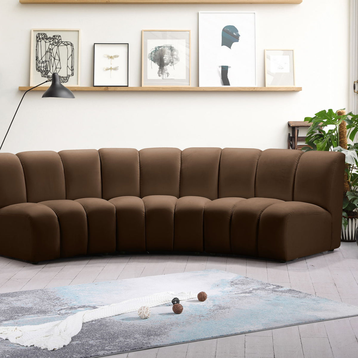 Infinity - 3 Piece Modular Sectional - Brown