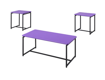 GT - 3 Piece Carbon Fiber Wrap Coffee Table And End Table (Set of 3)