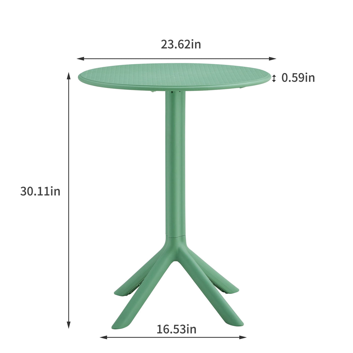3 Piece Plastic Arm Chair Bistro Grs Premium Ocean Plastic