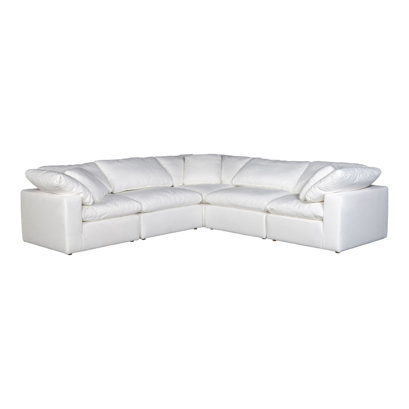 Terra - Livesmart Fabric Condo Classic L Modular Sectional - Cream