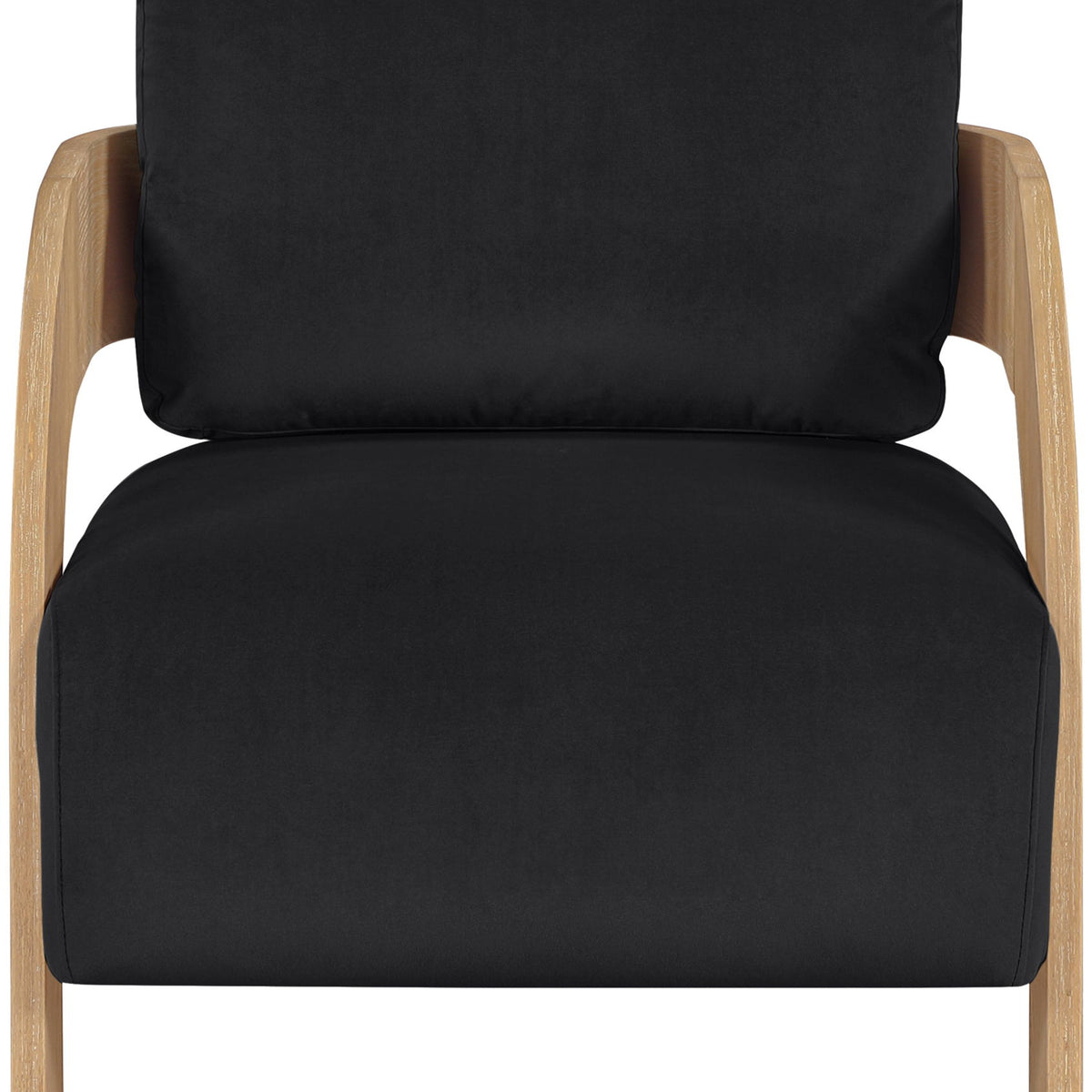 Cedra - Velvet Performance Fabric Upholstered Accent Chair - Natural Frame