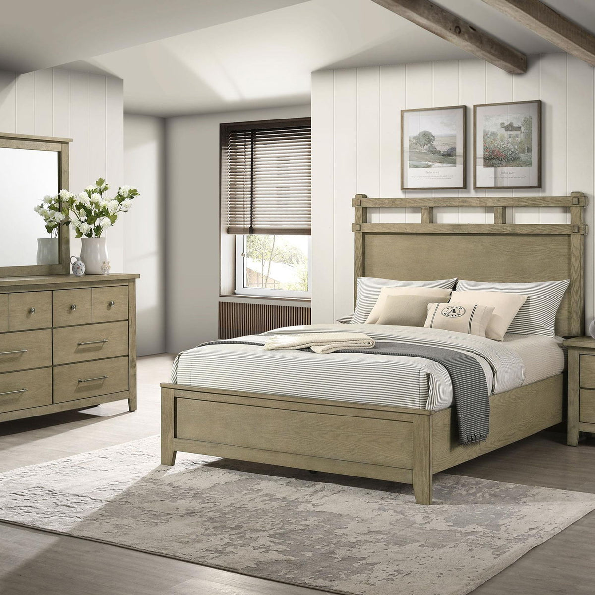 Hazlewood 4-piece Eastern King Bedroom Set Vineyard Oak