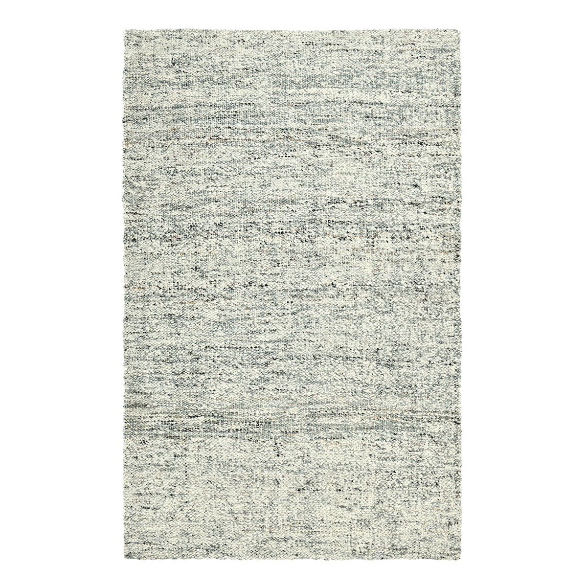 Flatweave area rug, light cool gray with speckled woven texture