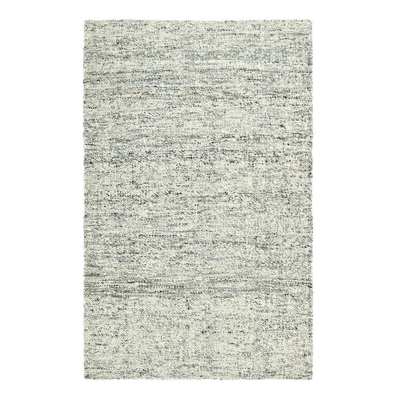Flatweave area rug, light cool gray with speckled woven texture