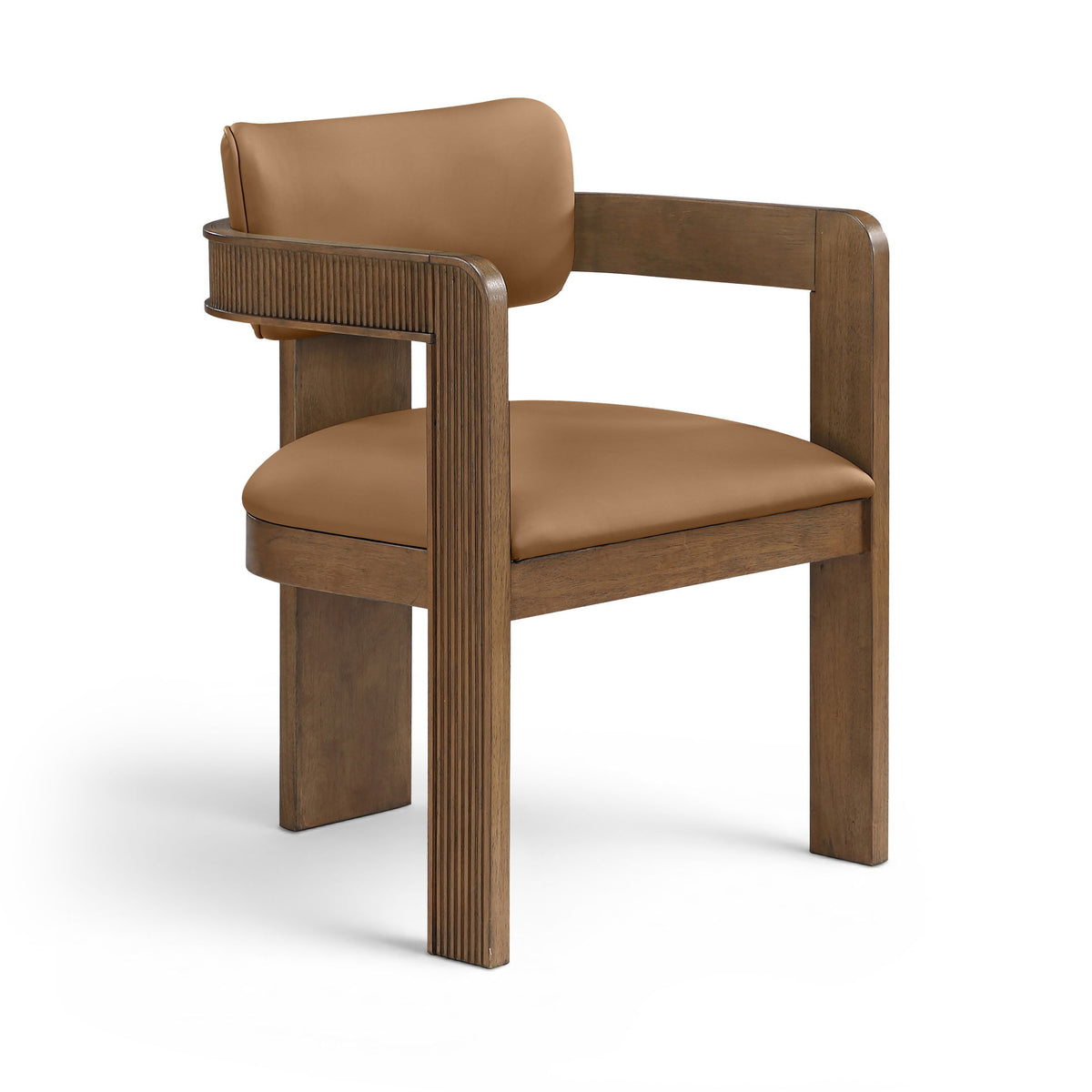 Sacha - Vegan Leather Upholstered Dining Chair With Brown Base (Set of 2)