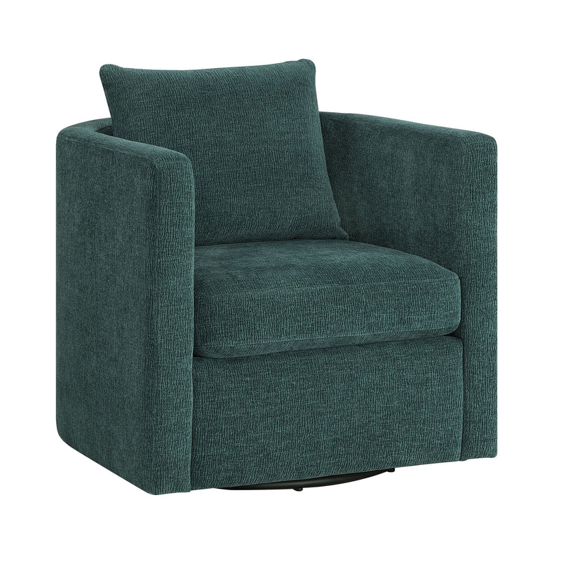 Sutton - Swivel Barrel Chair - Peacock