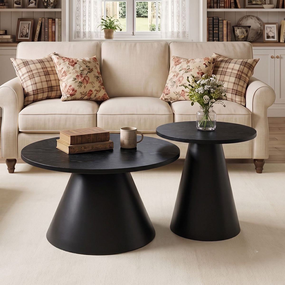 Modern Nesting Coffee Table Set For Living Room