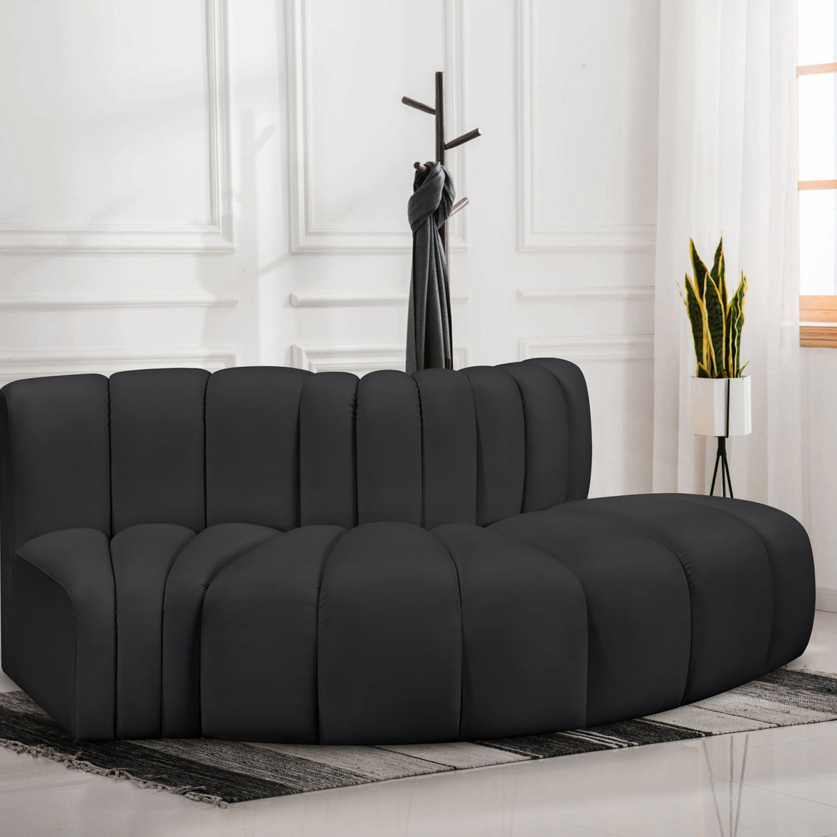 Arc - Faux Leather 3 Piece Modular Sofa