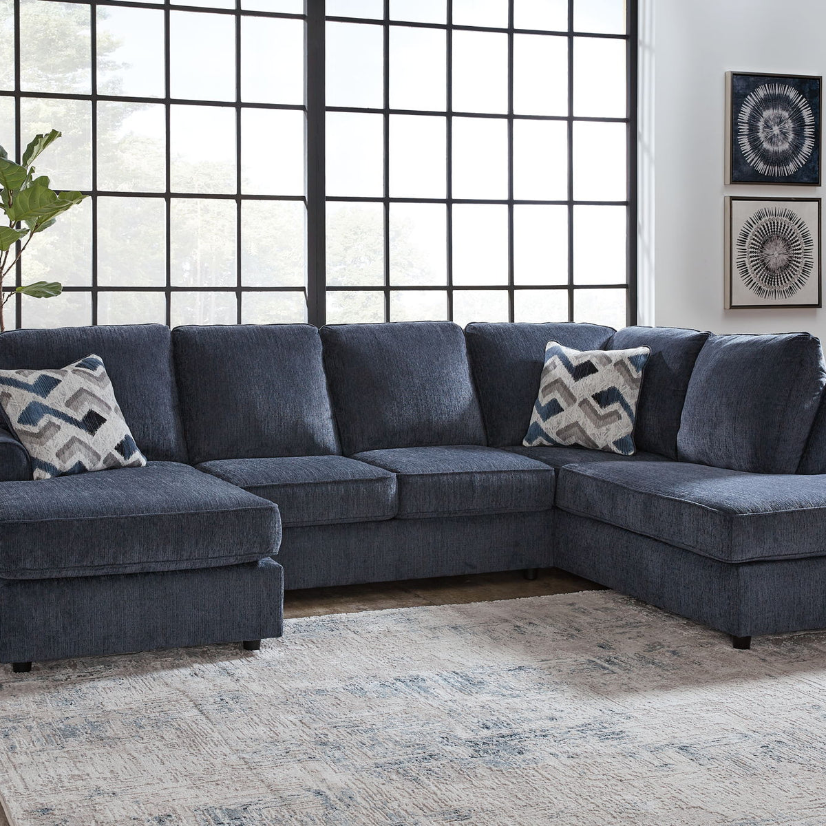 Albar Place - Sectional With Ottoman