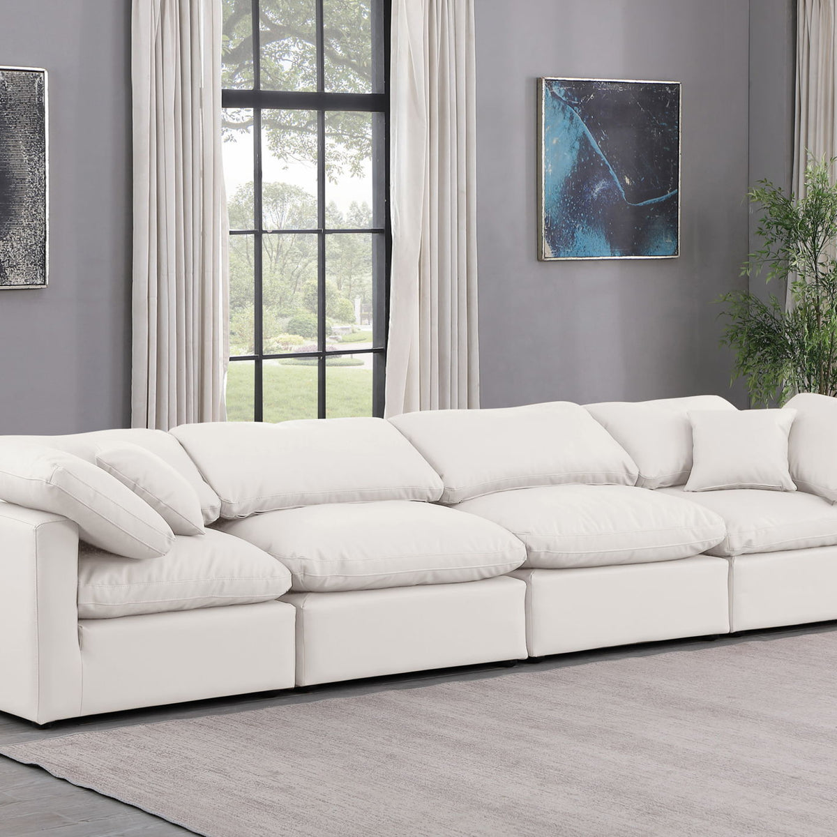 Indulge - Faux Leather 4 Seat Modular Sofa