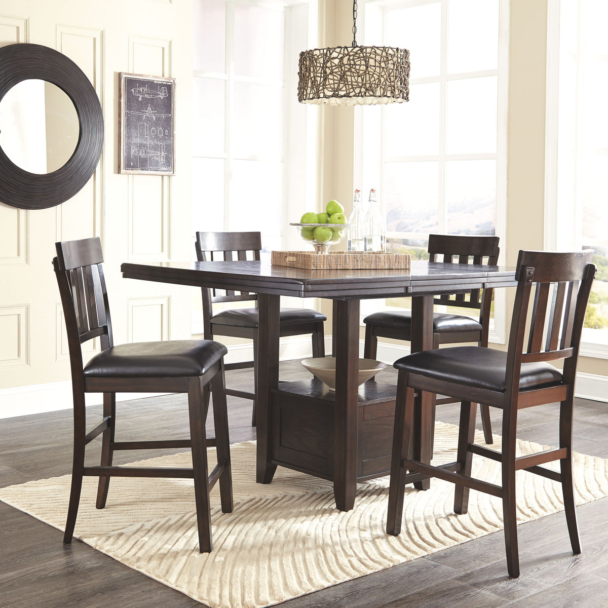 Haddigan - Upholstered Barstool (Set of 2) - Dark Brown