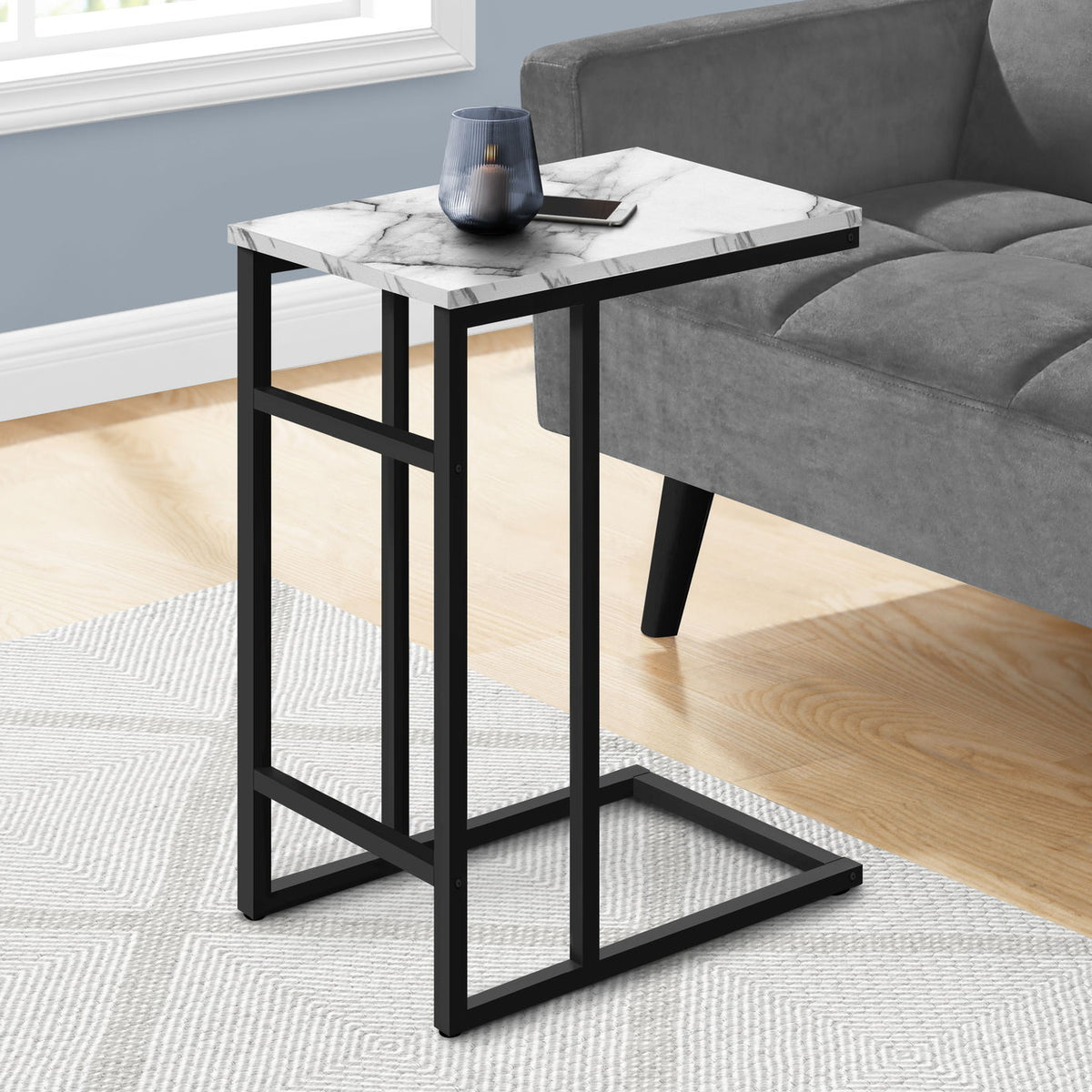 Accent Table, C - Shaped, Contemporary & Modern, Versatile Use