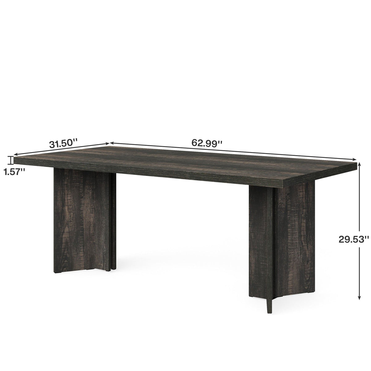 Dining Table For 4 - 6 People, Kitchen Table With Thick Top