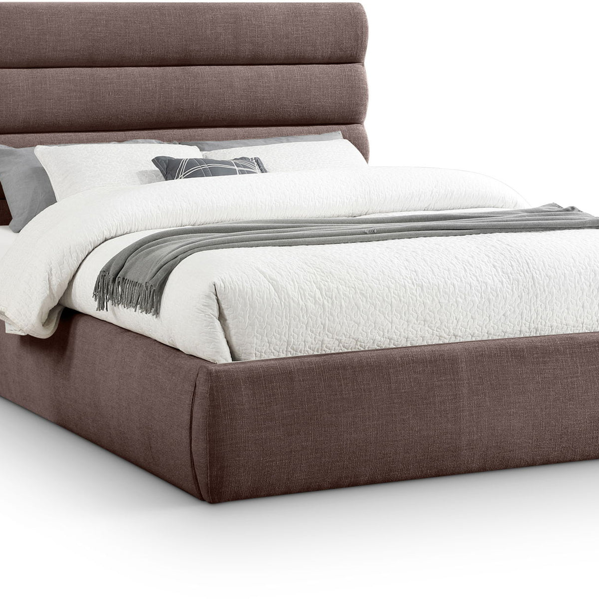 Adam - Linen Fabric Bed With 52" Headboard