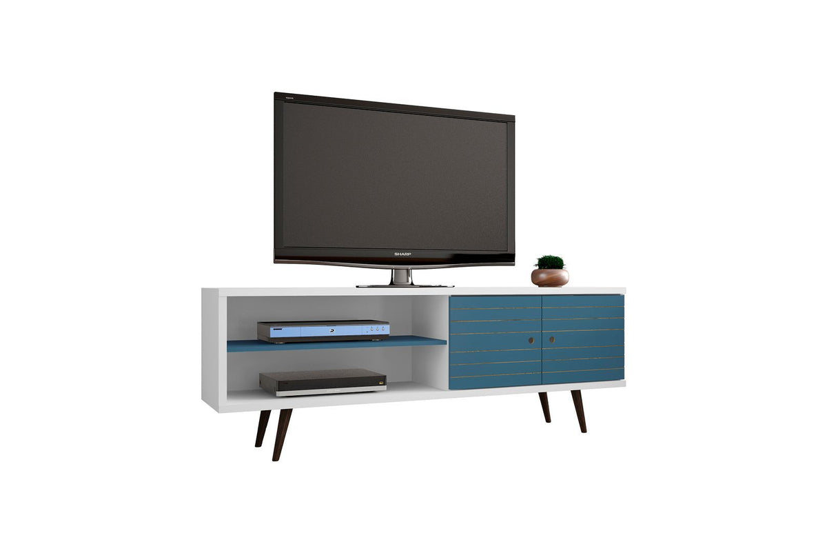 Manhattan Liberty - 63" TV Stand With White Frame