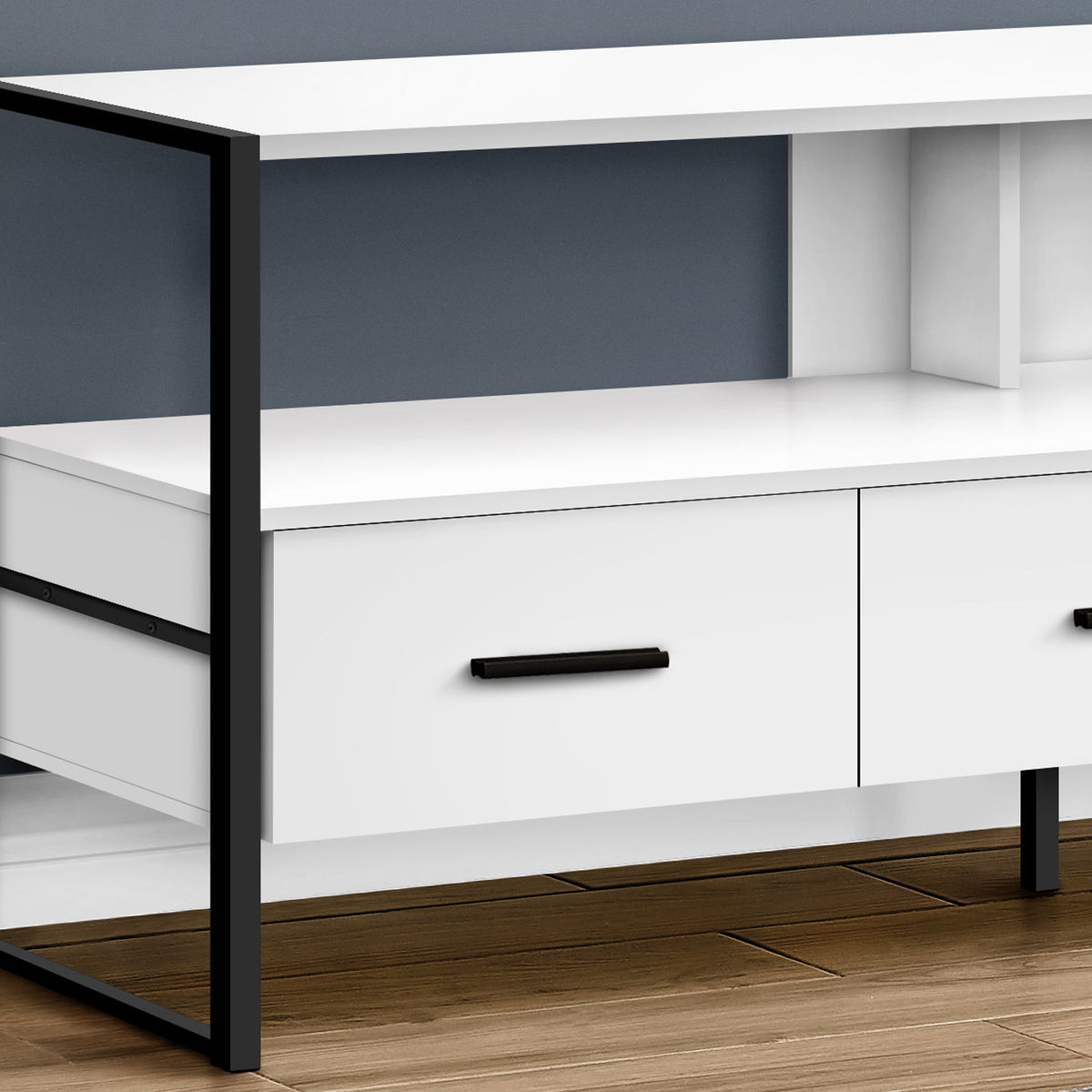 TV Stand, Console, Media Entertainment Center, Storage Drawers, Modern