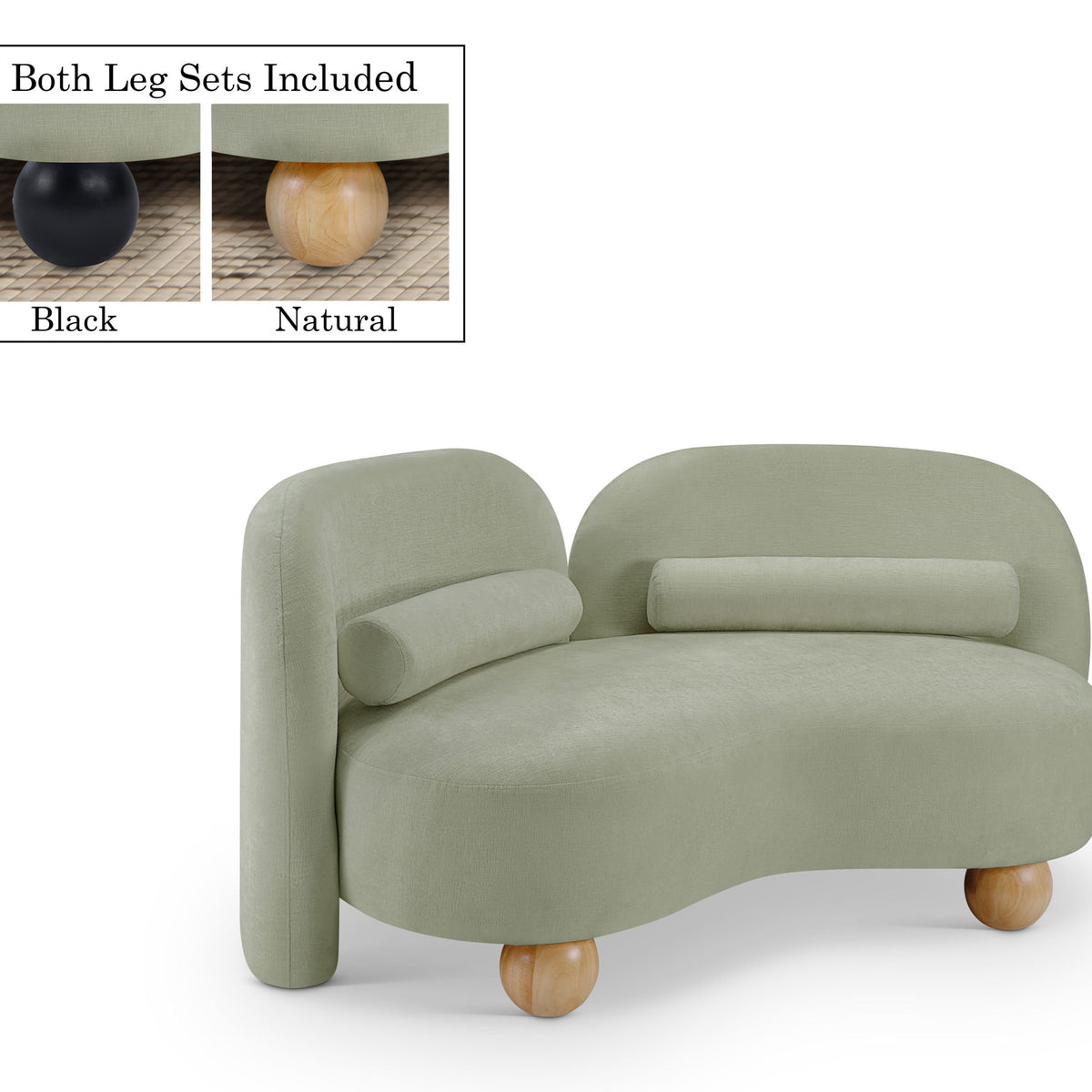 Daphne - Chenille Loveseat