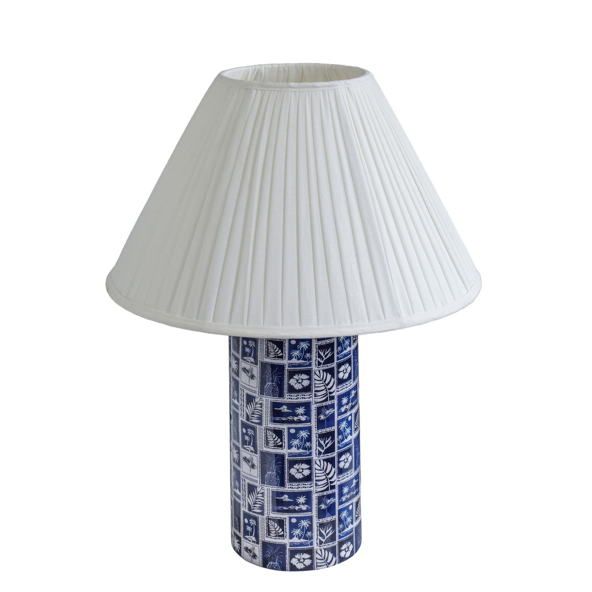 Stamp - Pleated Table Lamp - Blue