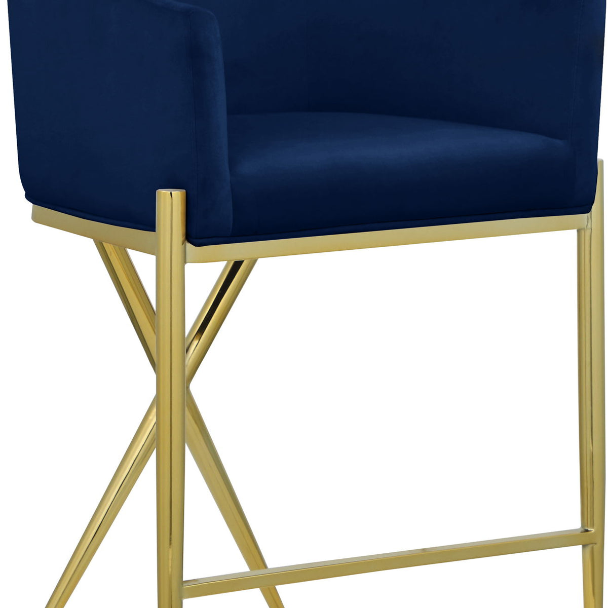 Xavier - Counter Stool with Gold Legs