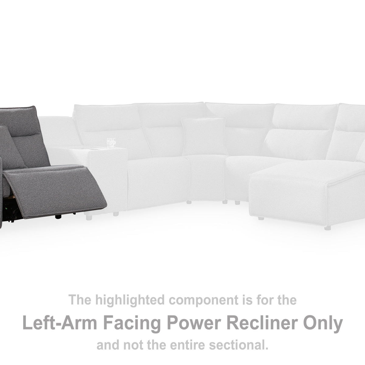 Modmax II - LAF Zero Wall Power Recliner - Salt And Pepper