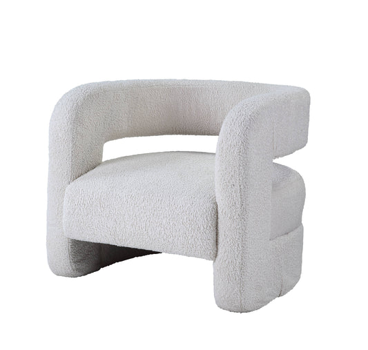 Yitua - Teddy Sherpa Accent Chair - White