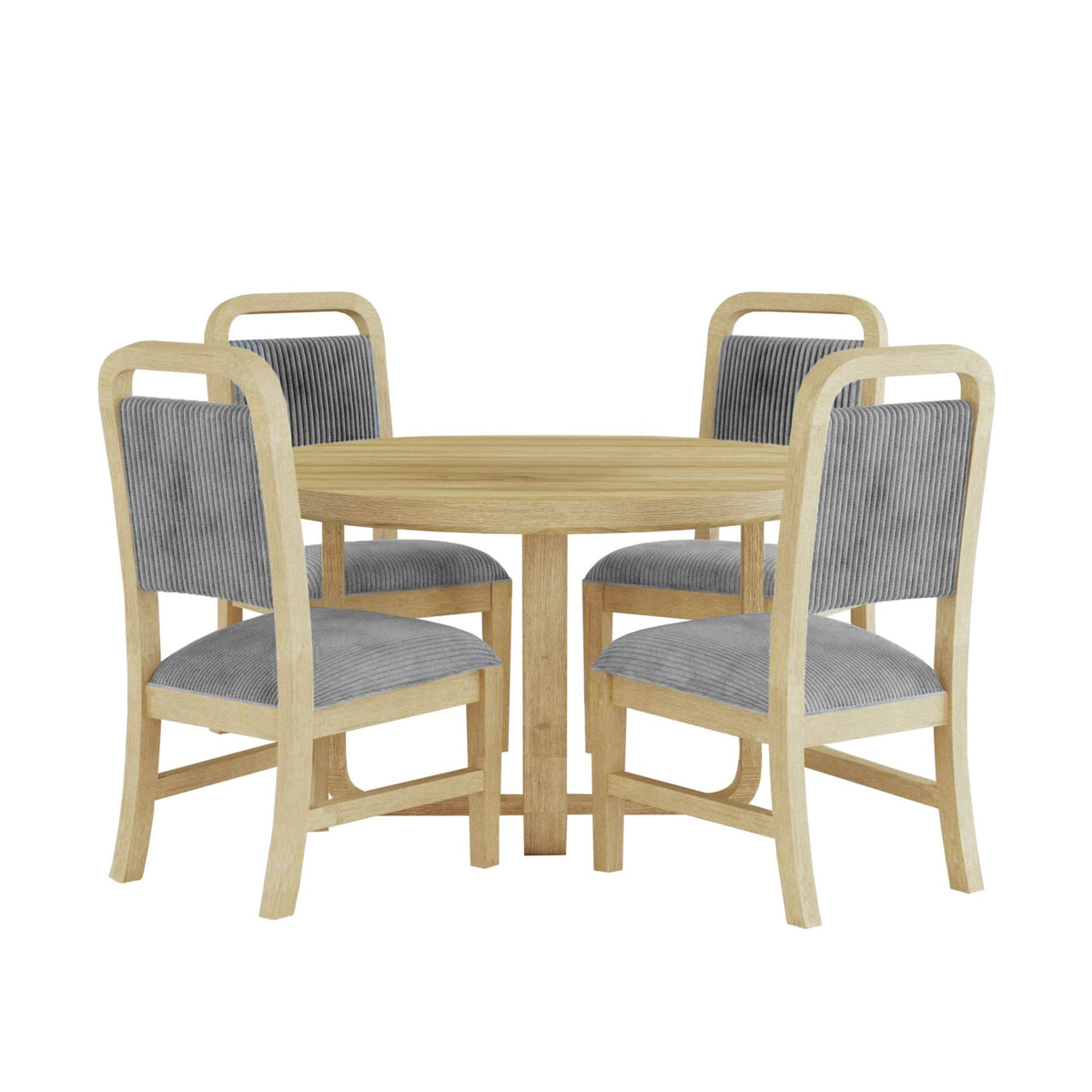 Ridgemont - 5 Piece Standard Height Dining Set (Round Table And Four Chairs) - Natural
