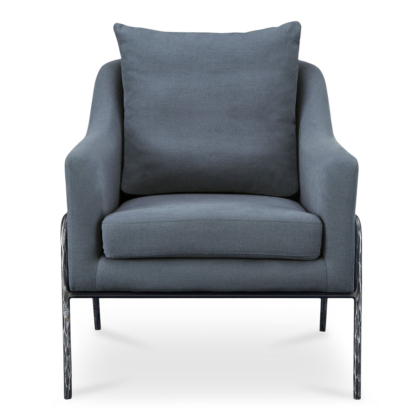 Archer - Accent Chair - Slate Blue Linen Blend