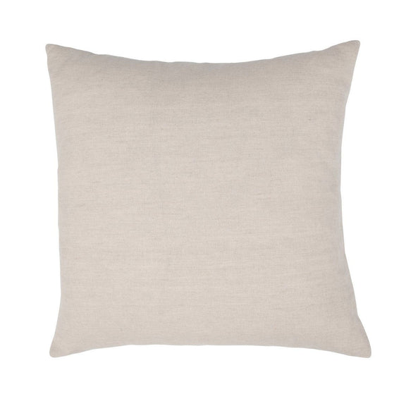 Dalton pillow in natural with solid textured fabric, square throw shape