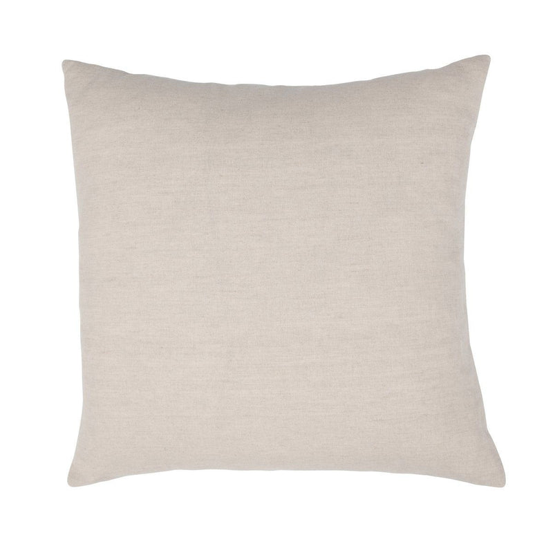Dalton pillow in natural with solid textured fabric, square throw shape