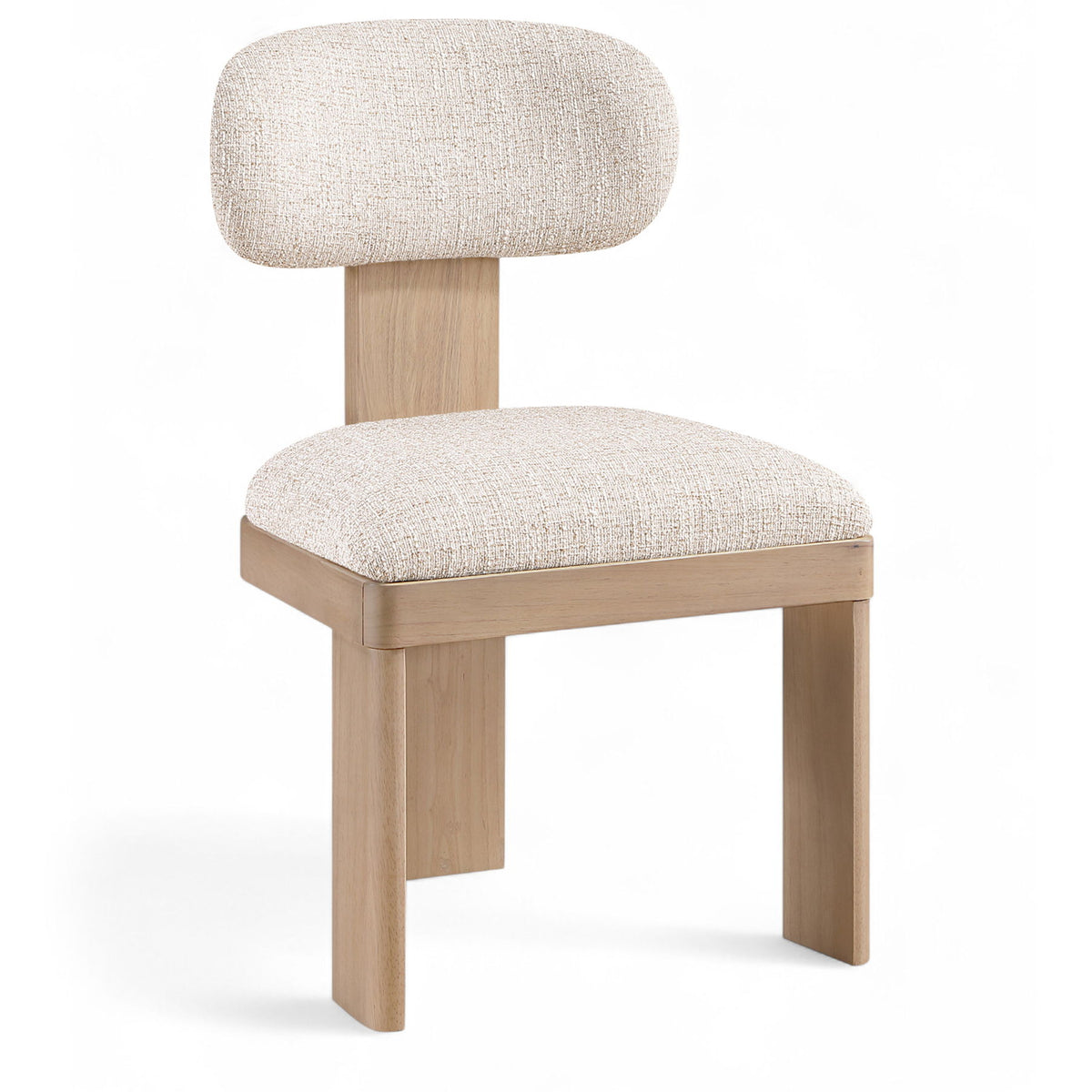 Timbra - Linen Textured Fabric Upholstered Dining Chair (Set of 2) - Natural Base