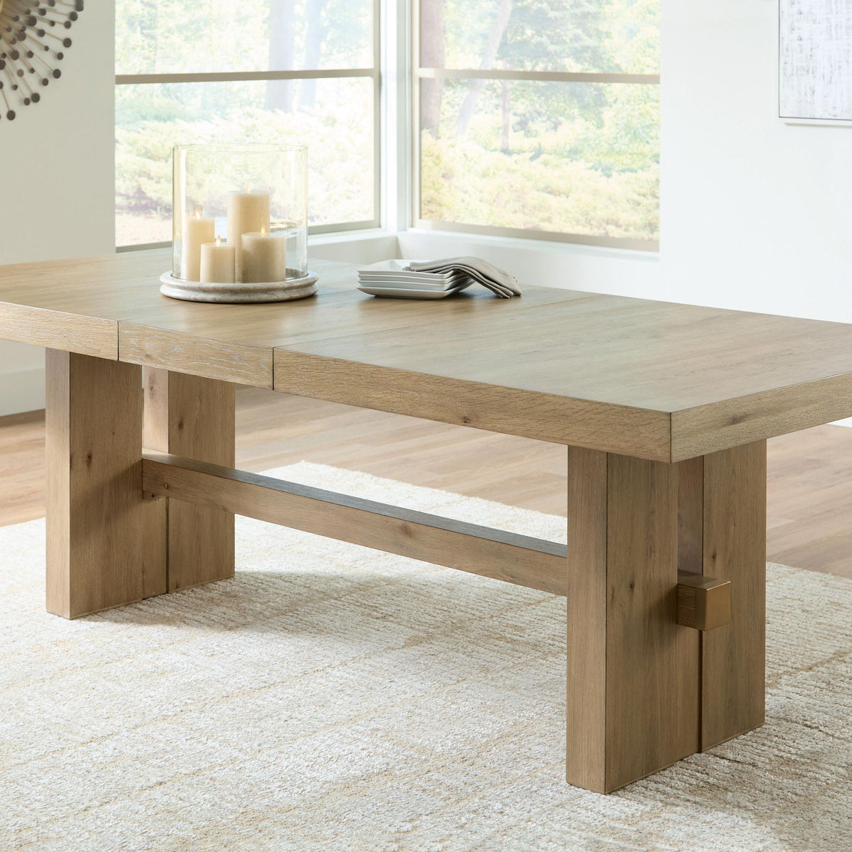 Lasinger - Rectangular Dining Room Extension Table - Light Brown