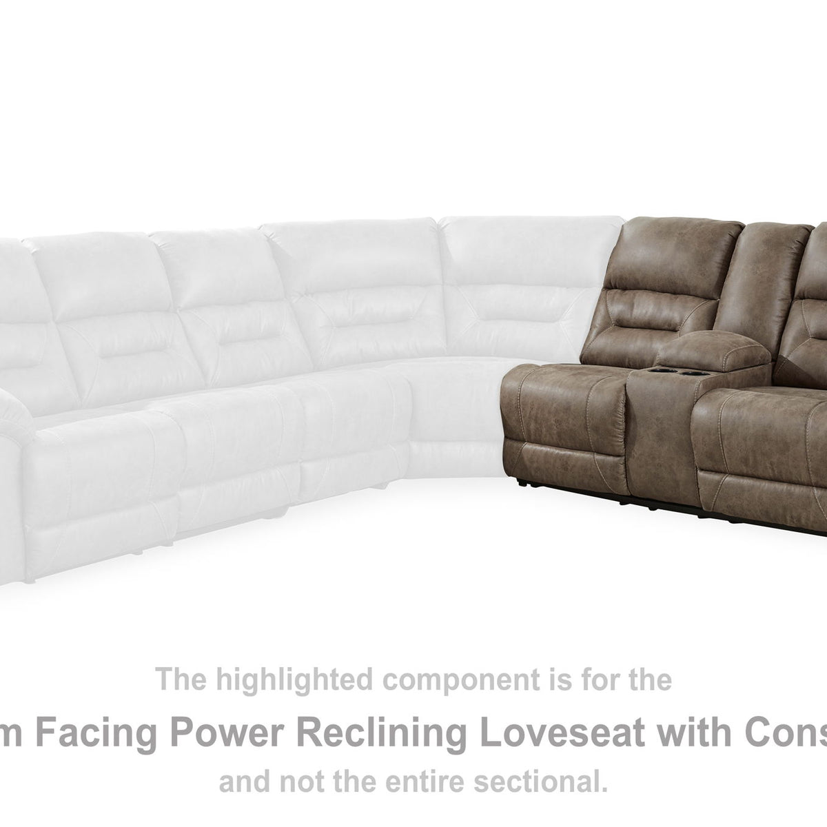 Ravenel - Raf Dbl Power Reclining Loveseat With Console - Fossil