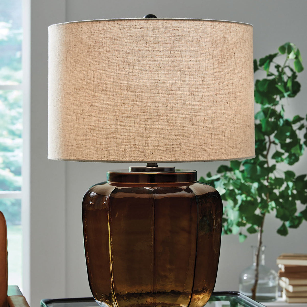 Bainmore - Amber - Glass Table Lamp