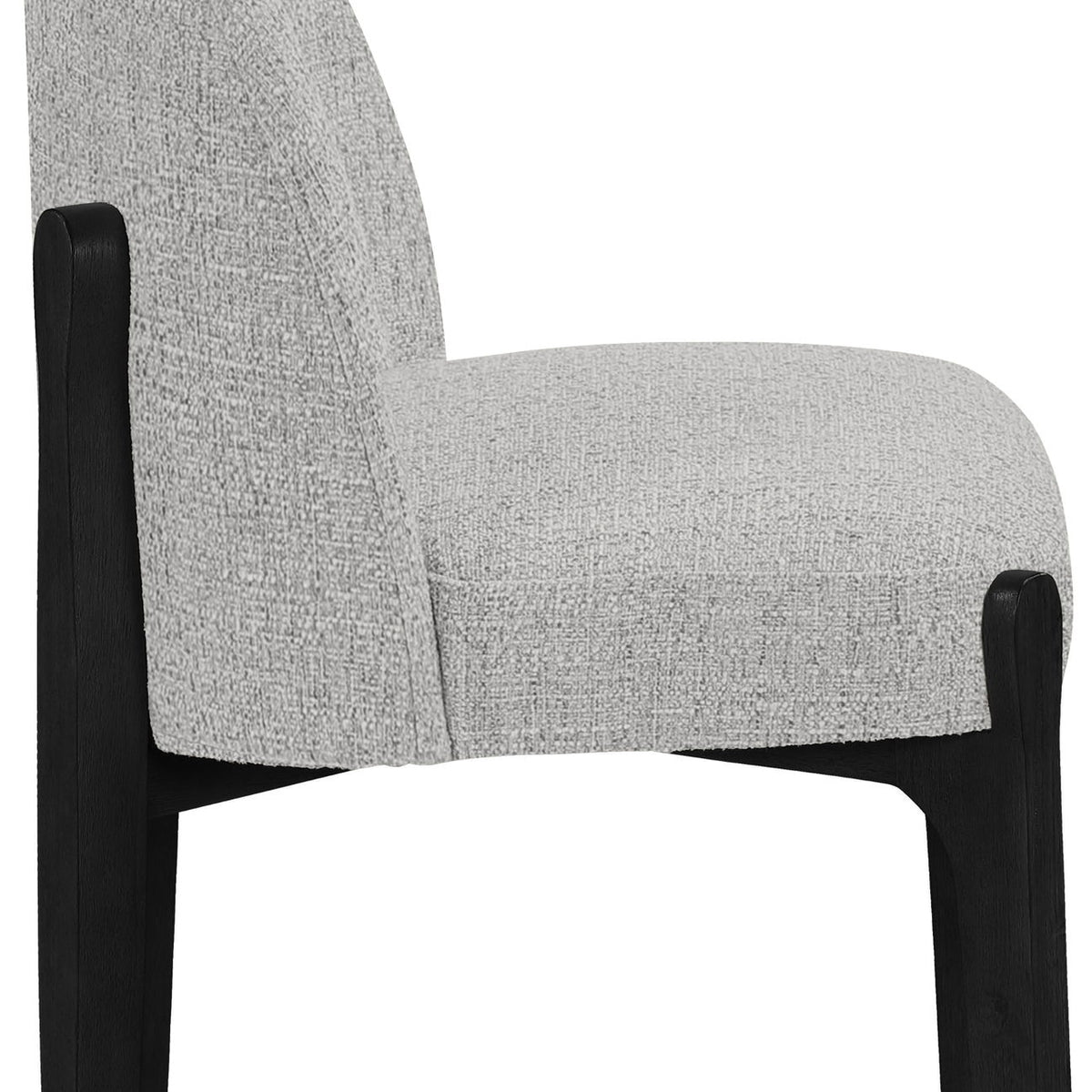 Torino - Upholstered Dining Chair With Brushed Black Base (Set of 2)