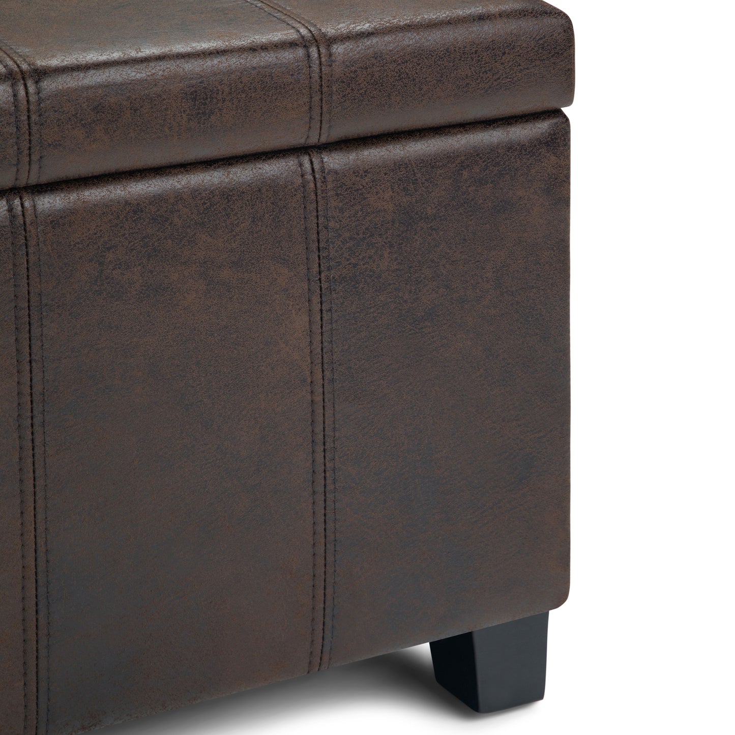 Dover - Storage Ottoman Bench - Distressed Brown